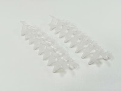 BIOplastics Пробирки объемом 0,1 (0,2) мл, плоская крышка, низкий профиль, бесцветные, матовые, в ст